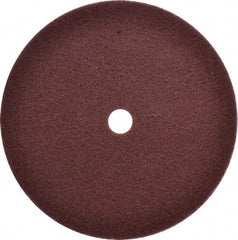 3M - 12" Fine Grade Aluminum Oxide Deburring Disc - 1-1/4" Center Hole, Arbor Connection, Maroon, 1,900 Max RPM - Apex Tool & Supply