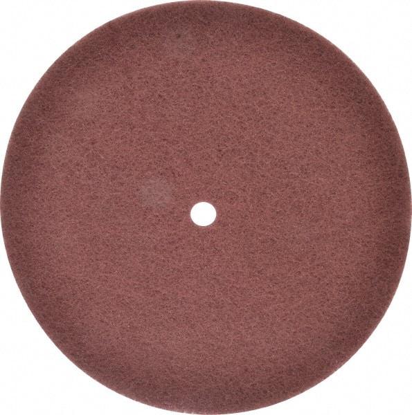 3M - 12" Very Fine Grade Aluminum Oxide Deburring Disc - 3/4" Center Hole, Arbor Connection, Maroon, 1,900 Max RPM - Apex Tool & Supply