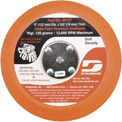Dynabrade - 6" Diam Hook & Loop Disc Backing Pad - Soft Density, 13,000 RPM - Apex Tool & Supply
