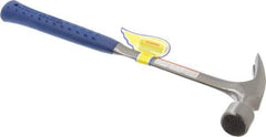 Estwing - 1-3/4 Lb Head, Straight Steel Framing Hammer - 16" OAL, 1-1/4" Face Diam, Milled Face, Steel Handle with Grip - Apex Tool & Supply