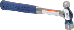 Estwing - 3/4 Lb Head Ball Pein Hammer - Steel Handle, 1-3/8" Face Diam, 11-1/8" OAL, Steel with Cushion Grip - Apex Tool & Supply
