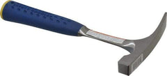 Estwing - 1 Lb Head Bricklayer's Hammer - 11" OAL, Steel Handle with Grip, 3/4" Face Diam - Apex Tool & Supply