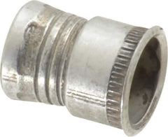 Made in USA - #10-32 UNF, Cadmium-Plated, Aluminum Knurled Rivet Nut Inserts - 0.03" to 0.09" Grip, 9/32" Drill Size, 0.36" Body Diam - Apex Tool & Supply