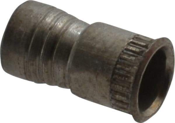 Made in USA - #4-40 UNC, Cadmium-Plated, Aluminum Knurled Rivet Nut Inserts - 0.03" to 0.09" Grip, 3/16" Drill Size, 0.211" Body Diam - Apex Tool & Supply