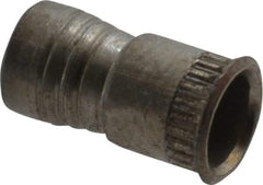 Made in USA - #4-40 UNC, Cadmium-Plated, Aluminum Knurled Rivet Nut Inserts - 0.03" to 0.09" Grip, 3/16" Drill Size, 0.211" Body Diam - Apex Tool & Supply