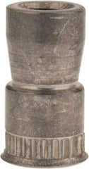 Made in USA - M3x0.50 Metric Coarse, Cadmium-Plated, Steel Knurled Rivet Nut Inserts - 0.76mm to 2.29mm Grip, 4.76mm Drill Size, 5.63mm Body Diam - Apex Tool & Supply
