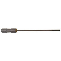 Made in USA - 9/64", 18" Flute Length, 19" Depth of Cut, Carbide-Tipped Shank, Single Flute Gun Drill - Apex Tool & Supply
