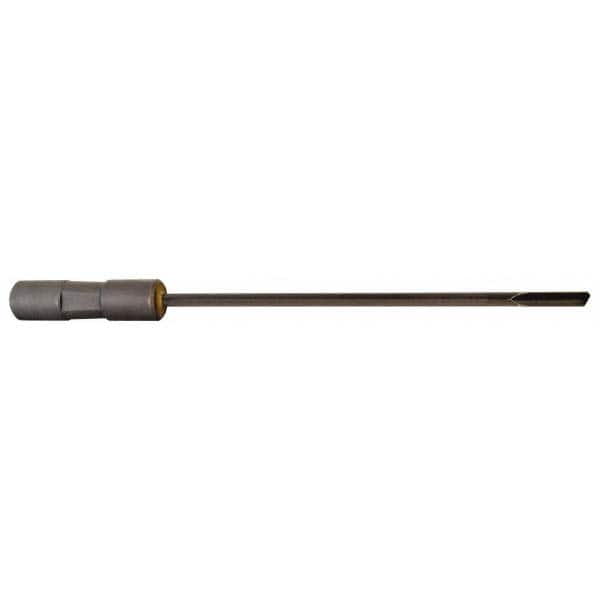 Made in USA - #17, 18" Flute Length, 19" Depth of Cut, Carbide-Tipped Shank, Single Flute Gun Drill - Apex Tool & Supply