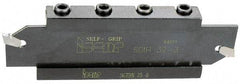 Iscar - Tool Block Style SGTBU, 1.26" Blade Height, 4-1/2" OAL, 2.15"& OAH, Indexable Cutoff Blade Tool Block - 1-1/2" Shank Height, 1.65" Shank Width, Reversible, Through Coolant - Apex Tool & Supply