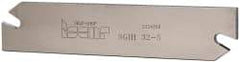 Iscar - 1.2598" Blade Height, 0.1575" Blade Width, 5.9055" OAL, Right Hand Cut, Double End Indexable Cut-Off Blade - SGIH Blade, Self Grip Series - Apex Tool & Supply