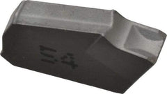 Iscar - GTN3 IC54 Grade, 0.122" Cutting Width, Carbide Cutoff Insert - 0° Neutral Lead Angle, 0.0079" Cnr Rad, Single End - Apex Tool & Supply