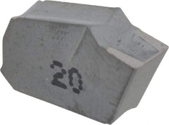 Iscar - GTN4 IC20 Grade, 0.1614" Cutting Width, Carbide Cutoff Insert - 0° Neutral Lead Angle, 0.0094" Cnr Rad, Single End - Apex Tool & Supply