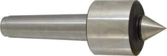 Royal Products - MT4 Taper Shank, 2.45" Head Diam 5,740 Lb Capacity Live Center - 4,500 Max RPM, 2.03" Head Length, 1-1/8" Point Diam, 1-3/16" Point Len, 750 Lb Max Workpc, 7-11/16" OAL, Standard Point - Apex Tool & Supply
