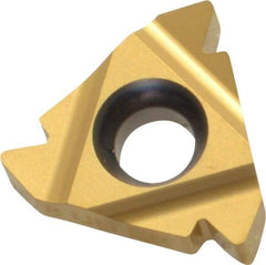 Carmex - 16ER External Right Hand 8 UN Laydown Threading Insert - Grade P25C, TiN Coated Carbide - Apex Tool & Supply