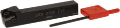 Carmex - External Thread, Right Hand Cut, 1/2" Shank Width x 1/2" Shank Height Indexable Threading Toolholder - 3-1/4" OAL, 16ER Insert Compatibility, SE Toolholder, Series SER - Apex Tool & Supply