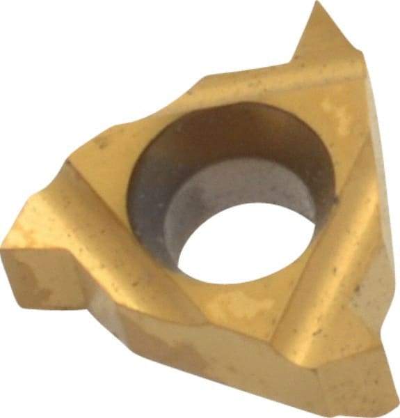 Carmex - 11IR Internal Right Hand 48-16 Partial Profile 60° Laydown Threading Insert - Grade P25C, TiN Coated Carbide - Apex Tool & Supply