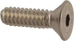 Value Collection - #6-32 UNC Hex Socket Drive, 82° Flat Screw - Grade 316 Stainless Steel, 1/2" OAL - Apex Tool & Supply