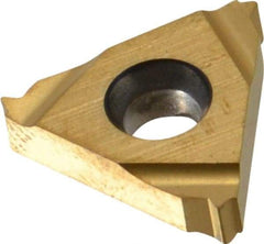 Hertel - 11IL Internal Left Hand ISO Laydown Threading Insert - Grade HG330TR, TiN Coated Carbide, 1/4" Inscribed Circle - Apex Tool & Supply