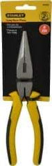 Stanley - 8-1/4" OAL, Cutting Pliers - 2-29/64" Jaw Length x 15/16" Jaw Width, Long Nose Head, Molded Plastic Handle - Apex Tool & Supply