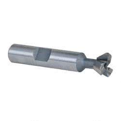 Keo - 1/2" Diam x 7/32" Width of Cut, 60° Included Angle, Carbide-Tipped Dovetail Cutter - 3/8" Shank Diam, 2-1/8" Overall Length, 0.02" Corner Radius, Weldon Flat, Uncoated - Apex Tool & Supply