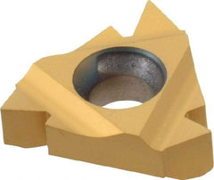 Carmex - 16IR Internal Right Hand 8 NPT Laydown Threading Insert - Grade MXC, TiN Coated Carbide - Apex Tool & Supply