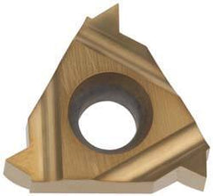 Hertel - 16IR Internal Right Hand 8 NPT Laydown Threading Insert - Grade HG630TR, TiC/TiN Coated Carbide - Apex Tool & Supply