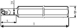 Carmex - Internal Thread, Left Hand Cut, 12mm Shank Width x 12mm Shank Height Indexable Threading Toolholder - 100mm OAL, 06IL Insert Compatibility, SI Toolholder - Apex Tool & Supply