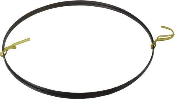 Starrett - 18 TPI, 7' 9" Long x 1/4" Wide x 0.025" Thick, Welded Band Saw Blade - Carbon Steel, Toothed Edge, Raker Tooth Set, Flexible Back, Contour Cutting - Apex Tool & Supply