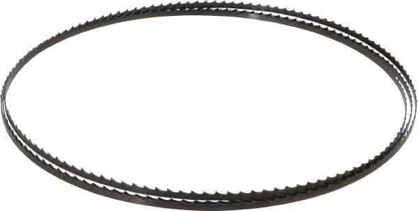 Starrett - 4 TPI, 7' 8" Long x 1/4" Wide x 0.025" Thick, Welded Band Saw Blade - Carbon Steel, Toothed Edge, Raker Tooth Set, Flexible Back, Contour Cutting - Apex Tool & Supply