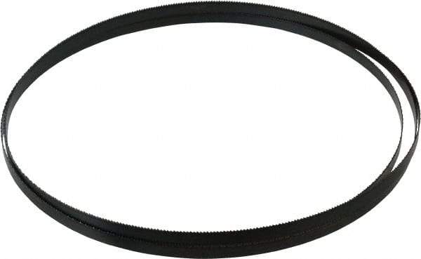 Starrett - 14 TPI, 7' 11" Long x 3/8" Wide x 0.025" Thick, Welded Band Saw Blade - Carbon Steel, Toothed Edge, Raker Tooth Set, Flexible Back, Contour Cutting - Apex Tool & Supply
