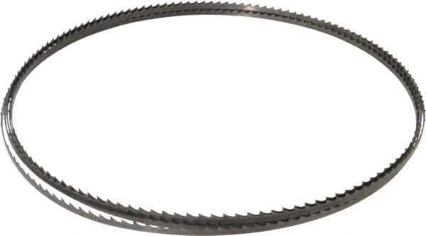 Starrett - 4 TPI, 14' Long x 1/4" Wide x 0.025" Thick, Welded Band Saw Blade - Carbon Steel, Toothed Edge, Raker Tooth Set, Flexible Back, Contour Cutting - Apex Tool & Supply