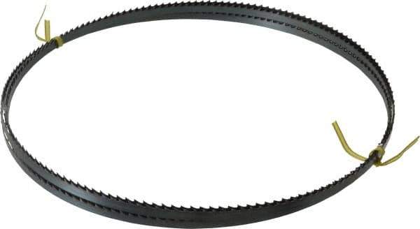 Starrett - 4 TPI, 16' Long x 3/8" Wide x 0.025" Thick, Welded Band Saw Blade - Carbon Steel, Toothed Edge, Raker Tooth Set, Flexible Back, Contour Cutting - Apex Tool & Supply