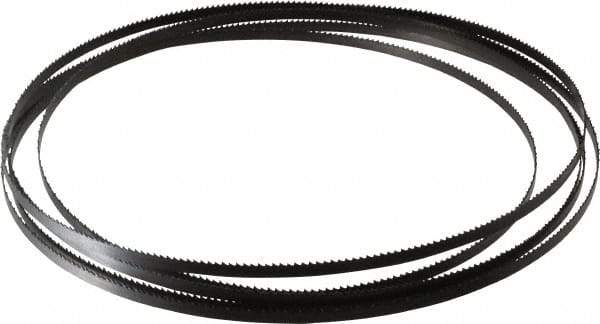 Starrett - 10 TPI, 11' 8" Long x 1/4" Wide x 0.025" Thick, Welded Band Saw Blade - Carbon Steel, Toothed Edge, Raker Tooth Set, Flexible Back, Contour Cutting - Apex Tool & Supply