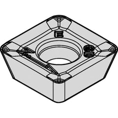 Kennametal - SDET433 GDZ Grade KCPM40 Carbide Milling Insert - TiAlN/AlCrN Finish, 3/16" Thick, 1/2" Inscribed Circle, 3/64" Corner Radius - Apex Tool & Supply