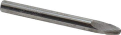Accupro - 15° Taper Angle per Side, 3/16" Small End Diam, 5/16" LOC, Solid Carbide 2 Flute Tapered Ball End Mill - 2-1/2" OAL, 5/16" Shank Diam, Spiral Flute - Apex Tool & Supply