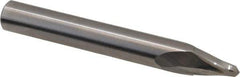 Accupro - 10° Taper Angle per Side, 3/16" Small End Diam, 7/16" LOC, Solid Carbide 2 Flute Tapered Ball End Mill - 2-1/2" OAL, 5/16" Shank Diam, Spiral Flute - Apex Tool & Supply