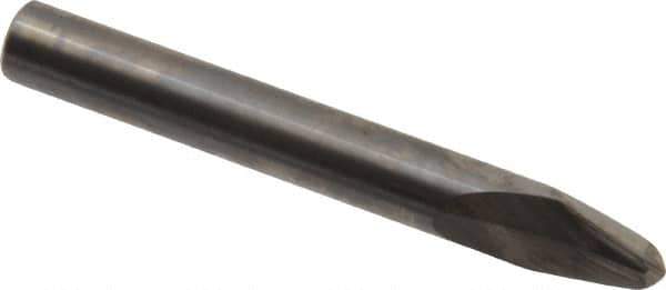 Accupro - 10° Taper Angle per Side, 7/32" Small End Diam, 0.366" LOC, Solid Carbide 2 Flute Tapered Ball End Mill - 2-1/2" OAL, 5/16" Shank Diam, Spiral Flute - Apex Tool & Supply