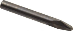 Accupro - 10° Taper Angle per Side, 7/32" Small End Diam, 0.366" LOC, Solid Carbide 2 Flute Tapered Ball End Mill - 2-1/2" OAL, 5/16" Shank Diam, Spiral Flute - Apex Tool & Supply