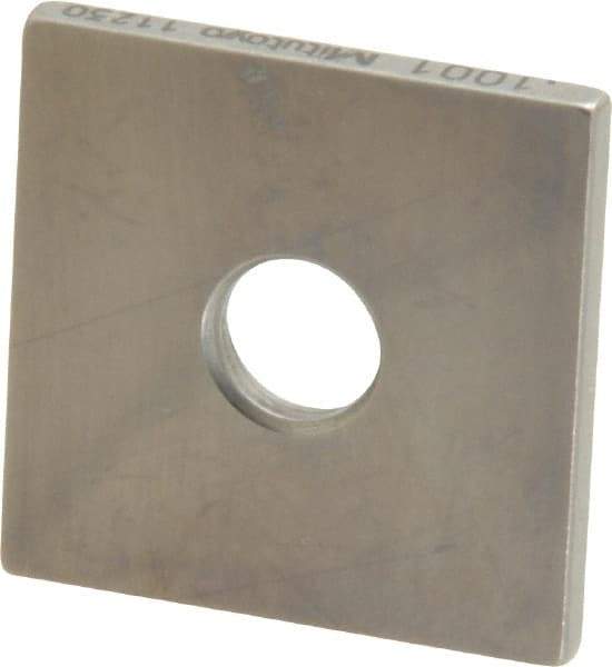 Mitutoyo - 0.1001" Square Steel Gage Block - Accuracy Grade 0, Includes Certificate of Inspection - Apex Tool & Supply