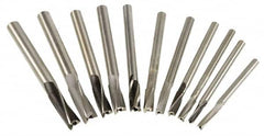 Value Collection - 11 Piece, 3 Flutes, Straight Shank, Interchangeable Pilot Counterbore Set - Apex Tool & Supply