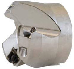 Seco - 2.48" Cut Diam, 3/4" Arbor Hole, 0.236" Max Depth of Cut, 45° Indexable Chamfer & Angle Face Mill - 5 Inserts, SE.X 1204 Insert, Right Hand Cut, 5 Flutes, Through Coolant, Series R220.53 - Apex Tool & Supply