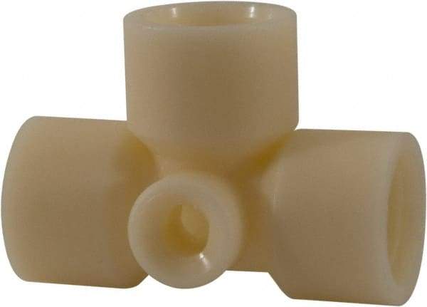 Green Leaf - 1/2 x 1/8" Nylon Plastic Pipe Tee - FIPT x FIPT x FIPT x FIPT End Connections - Apex Tool & Supply