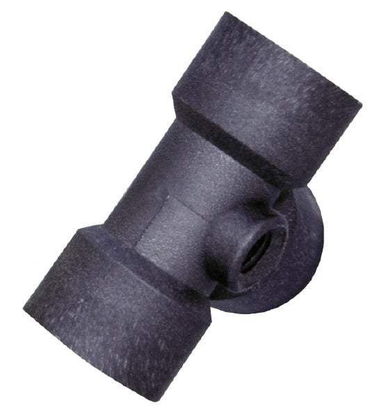 Green Leaf - 1/2 x 1/8" Polypropylene Plastic Pipe Tee - FIPT x FIPT x FIPT x FIPT End Connections - Apex Tool & Supply