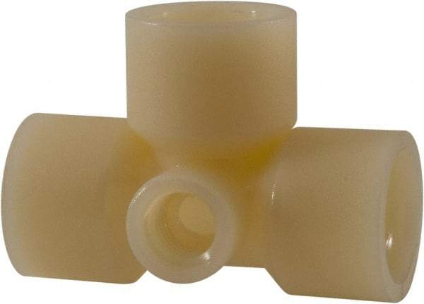 Green Leaf - 1/2 x 1/4" Nylon Plastic Pipe Tee - FIPT x FIPT x FIPT x FIPT End Connections - Apex Tool & Supply