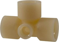 Green Leaf - 1/2 x 1/4" Nylon Plastic Pipe Tee - FIPT x FIPT x FIPT x FIPT End Connections - Apex Tool & Supply