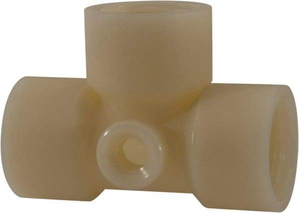 Green Leaf - 3/4 x 1/4" Nylon Plastic Pipe Tee - FIPT x FIPT x FIPT x FIPT End Connections - Apex Tool & Supply