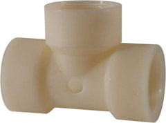 Green Leaf - 1-1/4 x 1/4" Nylon Plastic Pipe Tee - FIPT x FIPT x FIPT x FIPT End Connections - Apex Tool & Supply