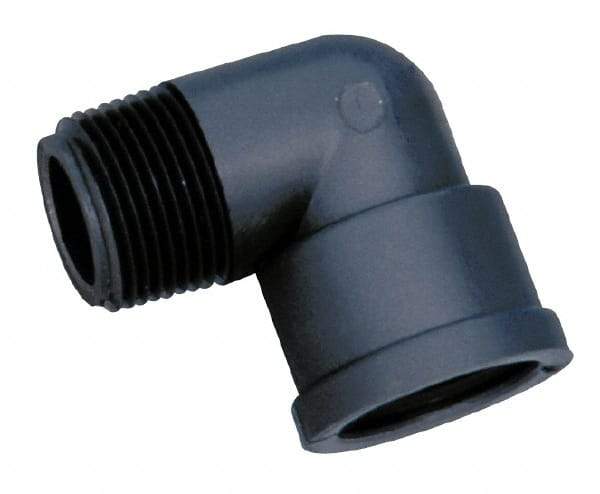 Green Leaf - 1-1/2" Polypropylene Plastic Pipe 90° Street Elbow - MIPT x FIPT End Connections - Apex Tool & Supply