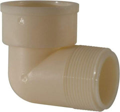 Green Leaf - 1-1/2" Nylon Plastic Pipe 90° Street Elbow - MIPT x FIPT End Connections - Apex Tool & Supply