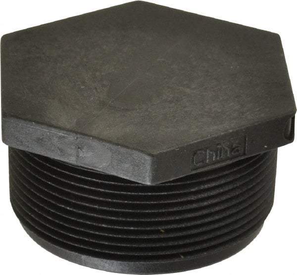 Green Leaf - 2" Polypropylene Plastic Pipe Plug - MIPT End Connections - Apex Tool & Supply